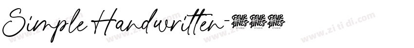 Simple Handwritten字体转换